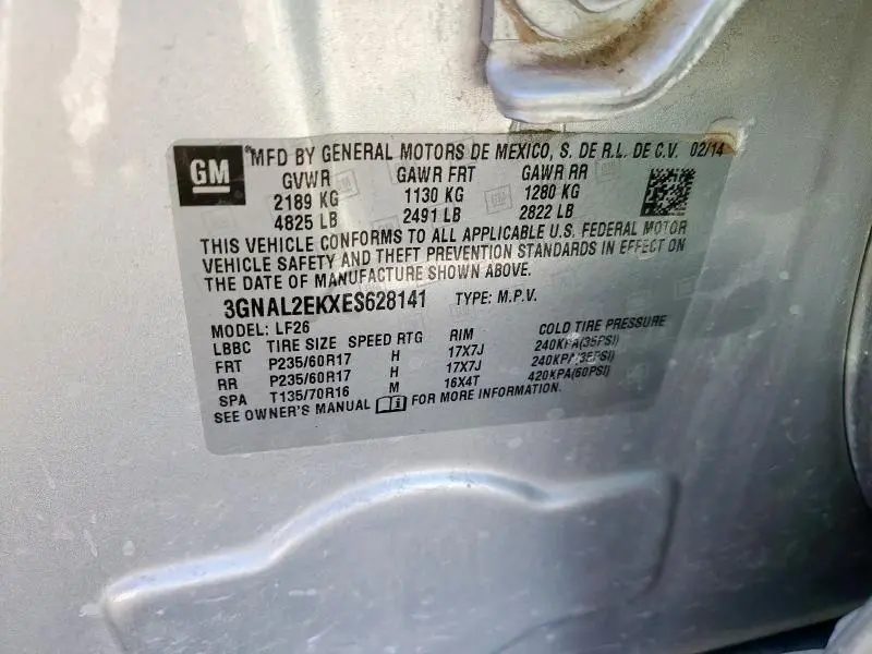 2014 CHEVROLET CAPTIVA LS  