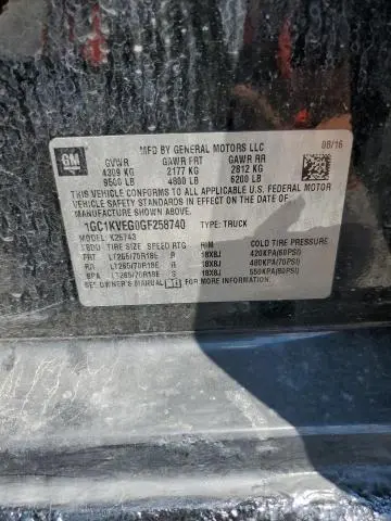 2016 CHEVROLET SILVERADO K2500 HEAVY DUTY LT  