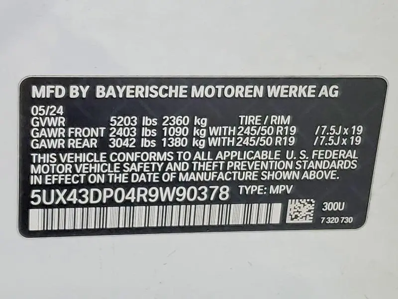 2024 BMW X3 SDRIVE30I  