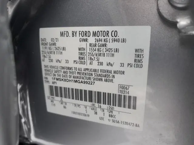 2021 FORD EXPLORER XLT  