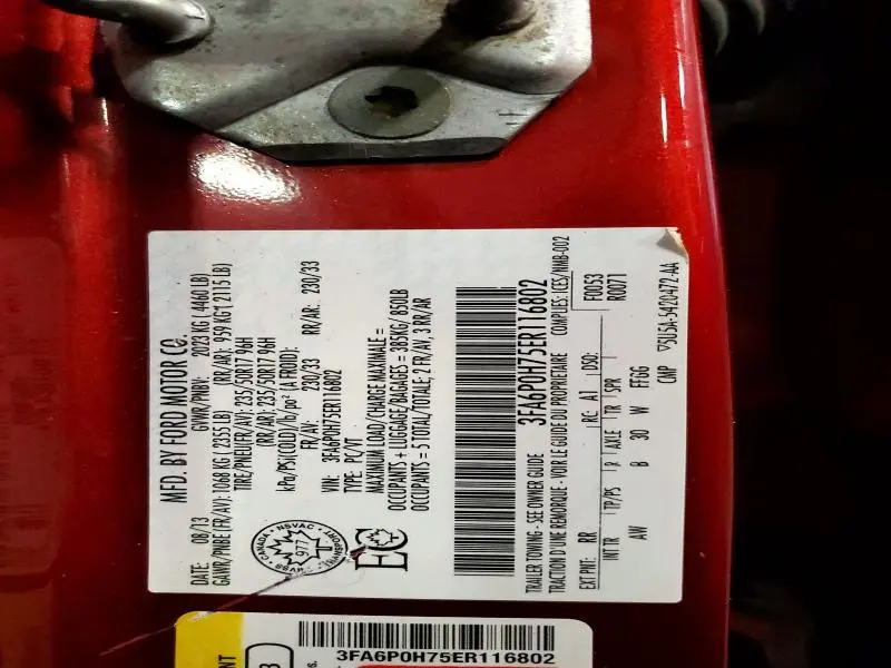 2014 FORD FUSION SE  
