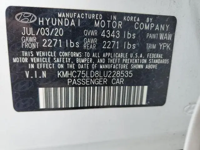 2020 HYUNDAI IONIQ SEL