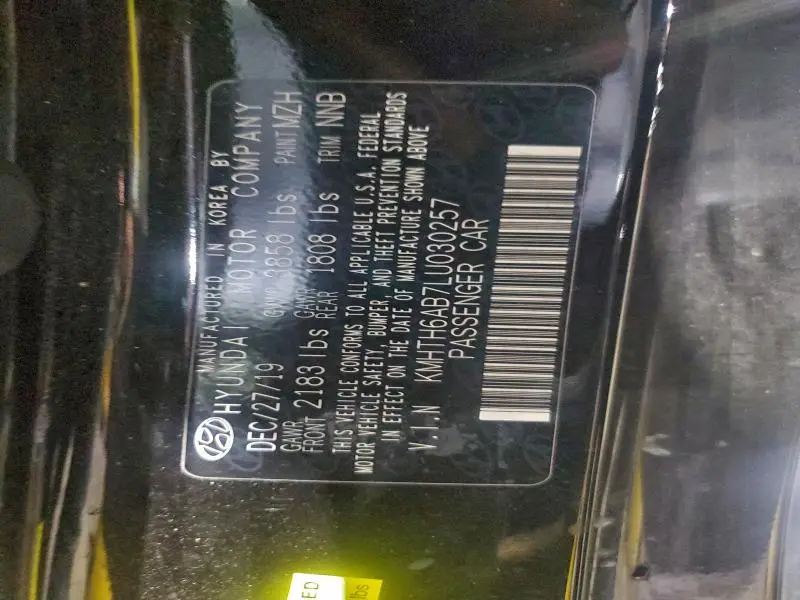 2020 HYUNDAI VELOSTER TURBO  