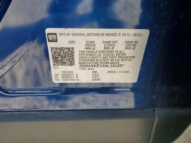 2022 CHEVROLET EQUINOX LT  