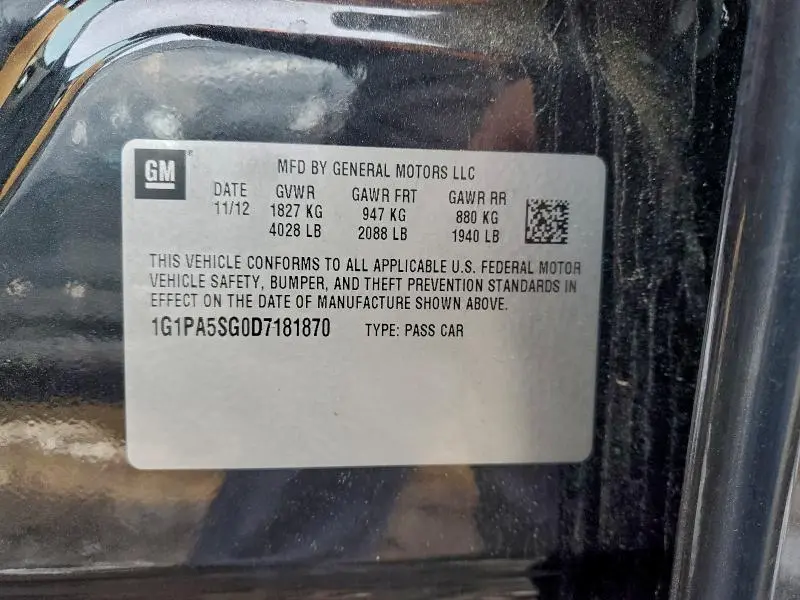 2013 CHEVROLET CRUZE LS  