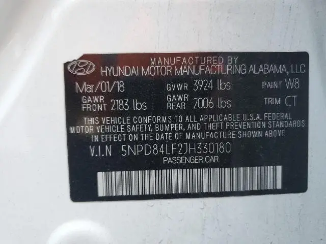 2018 HYUNDAI ELANTRA SEL