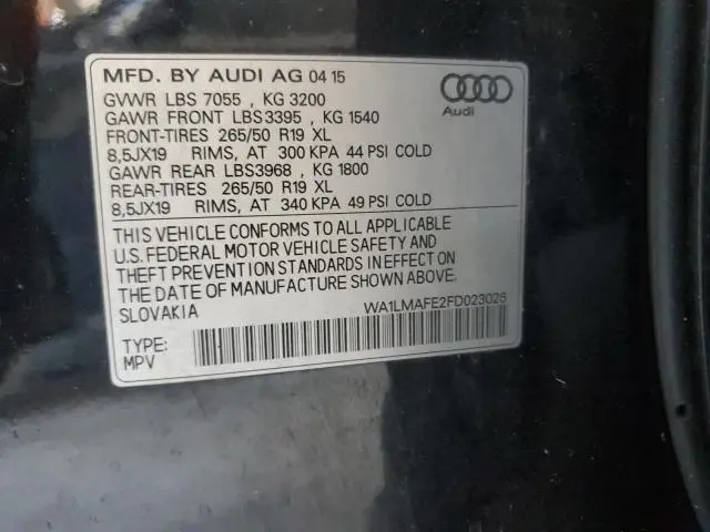 2015 AUDI Q7 TDI PREMIUM PLUS  