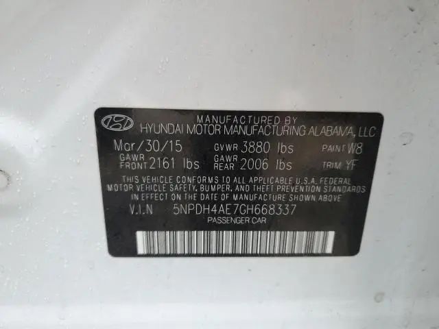 2016 HYUNDAI ELANTRA SE