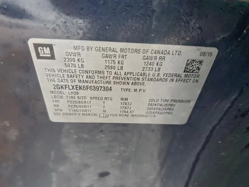 2015 GMC TERRAIN SLT  