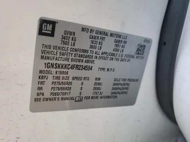 2015 CHEVROLET SUBURBAN K1500 LTZ  