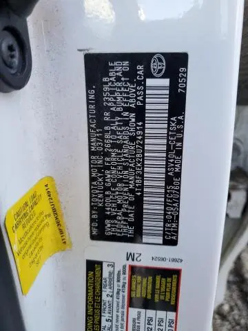 2011 TOYOTA CAMRY BASE  