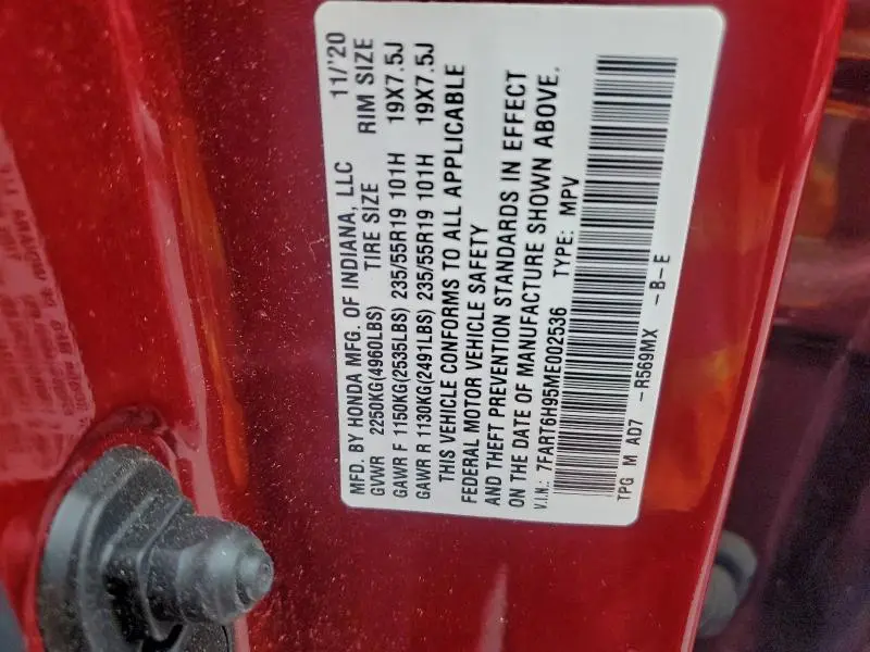 2021 HONDA CR-V TOURING  