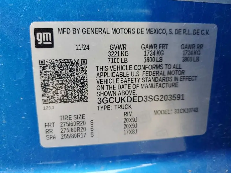 2025 CHEVROLET SILVERADO K1500 LT  