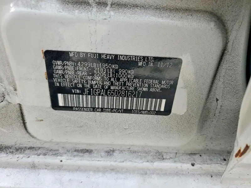 2013 SUBARU IMPREZA SPORT PREMIUM  