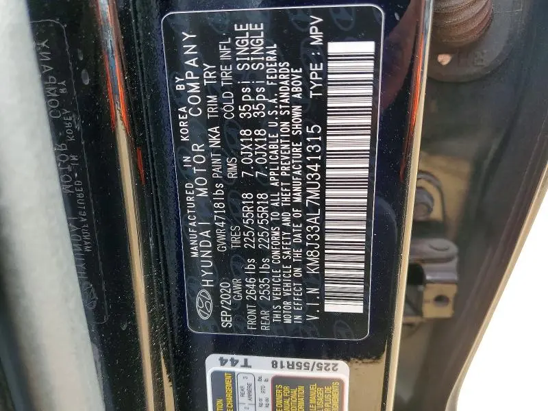 2021 HYUNDAI TUCSON LIMITED  