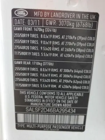 2011 LAND ROVER RANGE ROVER SPORT HSE  