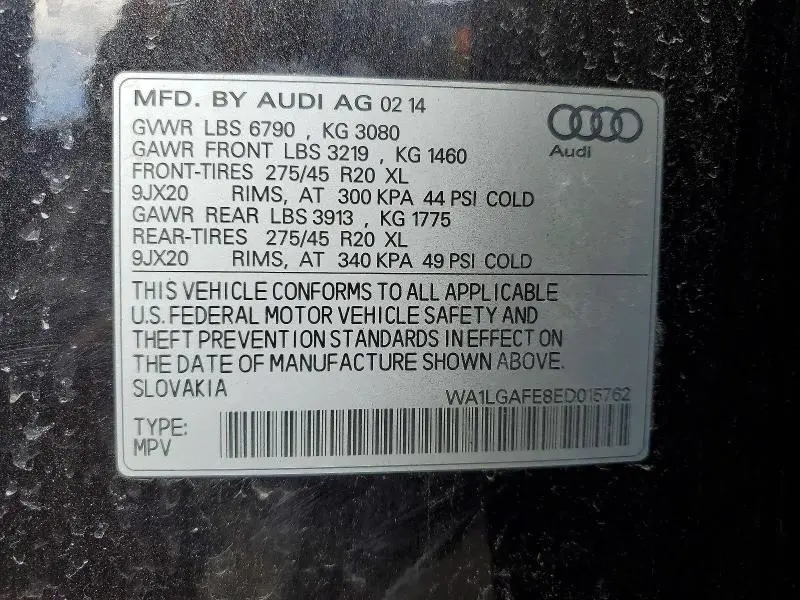2014 AUDI Q7 PREMIUM PLUS  