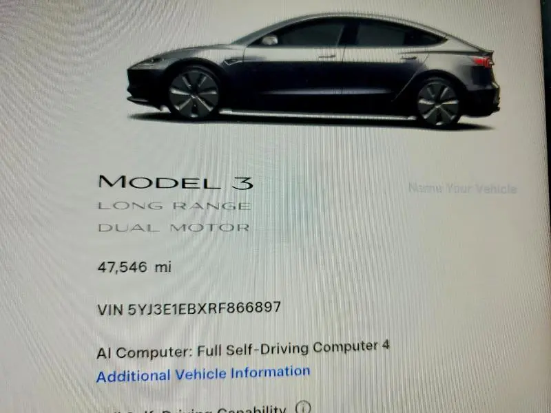2024 TESLA MODEL 3   