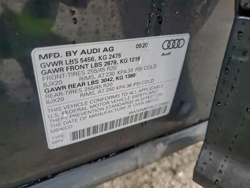 2020 AUDI Q5 TITANIUM PREMIUM PLUS  