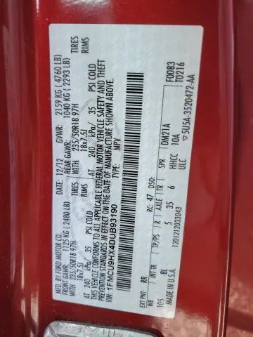 2013 FORD ESCAPE SEL  