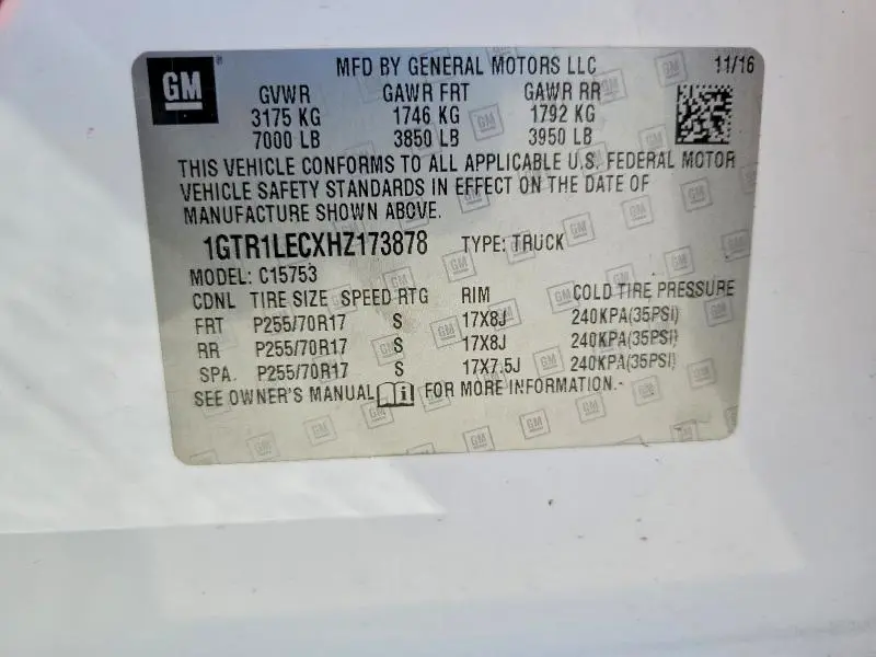 2017 GMC SIERRA C1500  