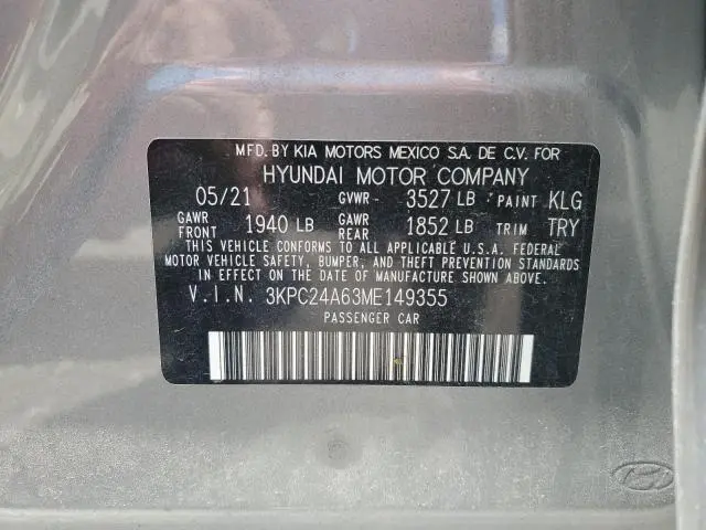 2021 HYUNDAI ACCENT SE  