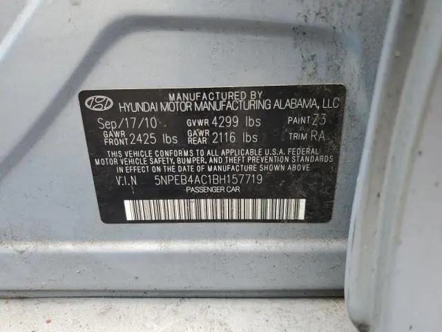 2011 HYUNDAI SONATA GLS  