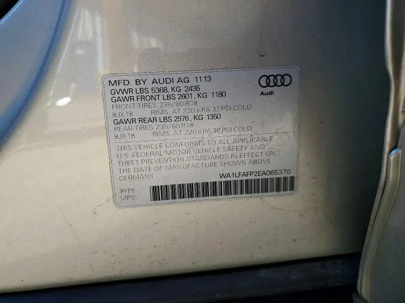 2014 AUDI Q5 PREMIUM PLUS  