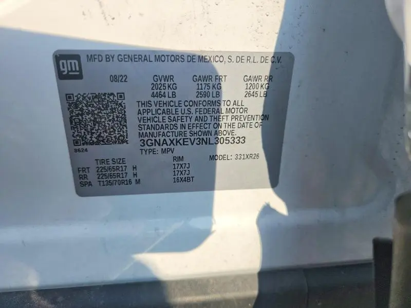 2022 CHEVROLET EQUINOX LT  
