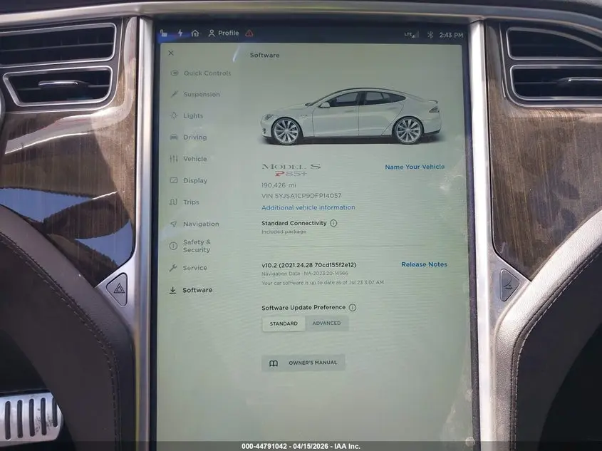 2013 TESLA MODEL S PERFORMANCE