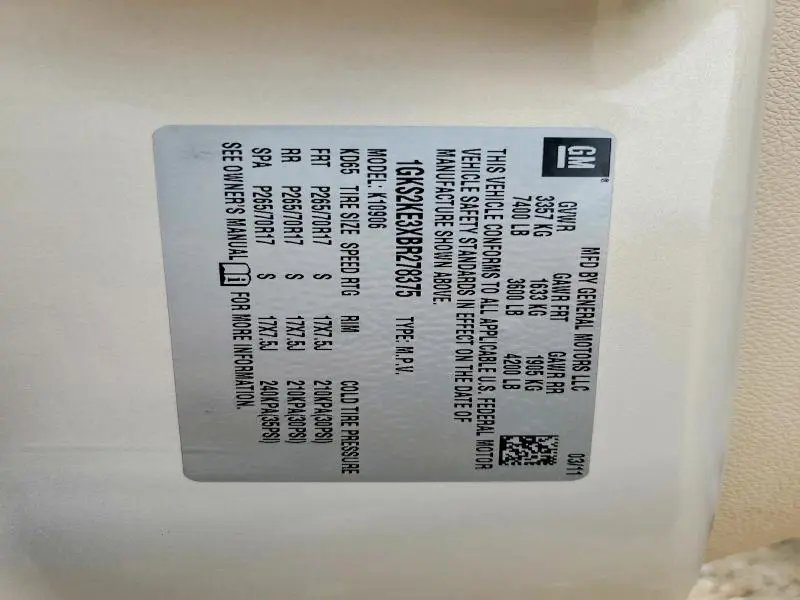 2011 GMC YUKON XL K1500 SLT  