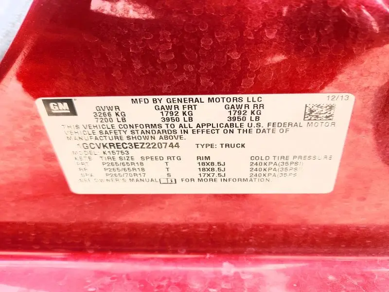 2014 CHEVROLET SILVERADO K1500 LT  