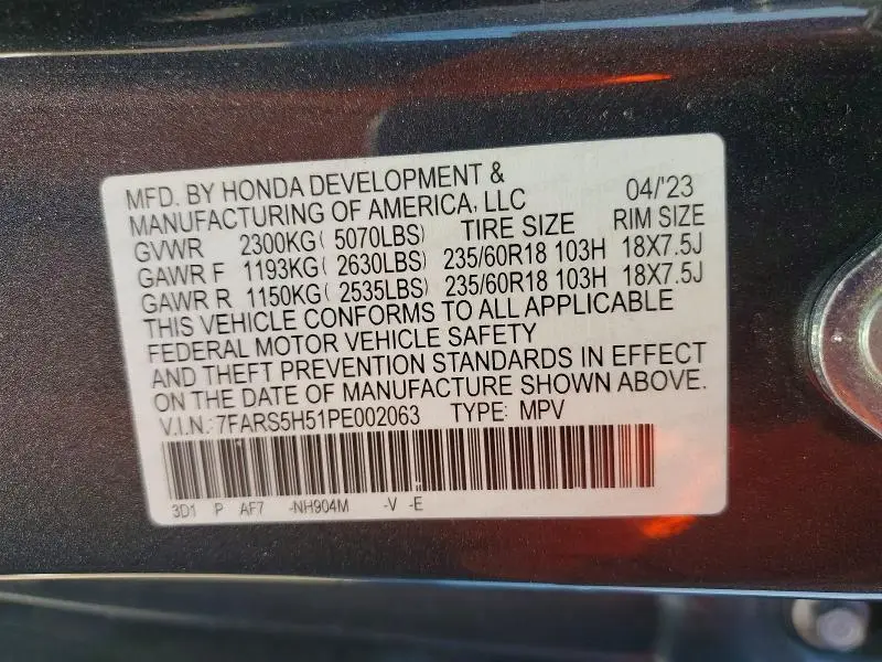 2023 HONDA CR-V SPORT  