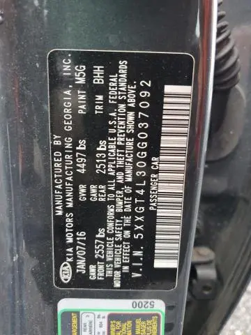 2016 KIA OPTIMA LX  