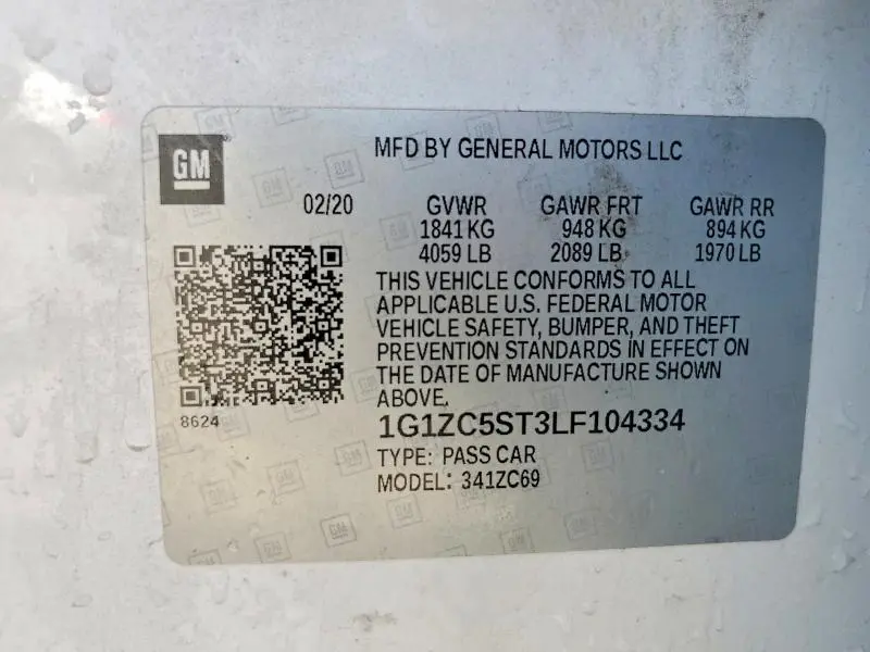 2020 CHEVROLET MALIBU LS  