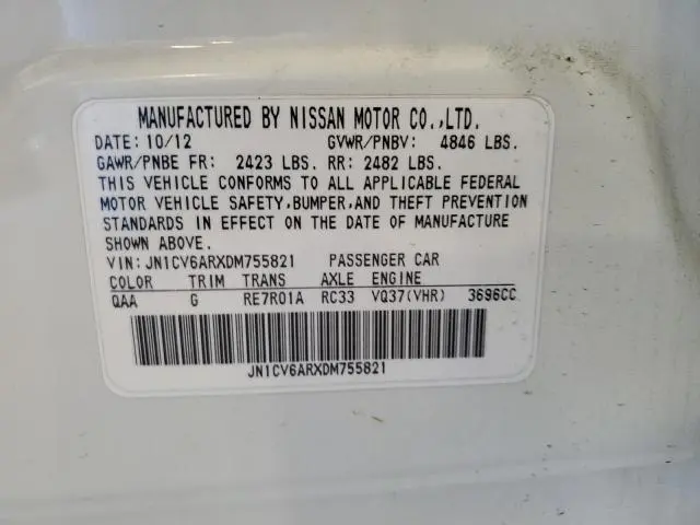 2013 INFINITI G37   