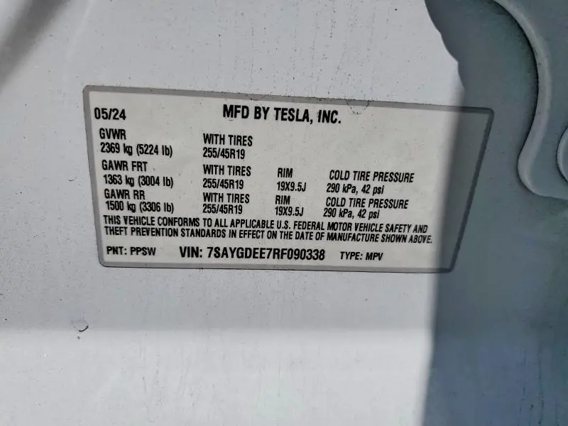 2024 TESLA MODEL Y   