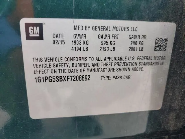 2015 CHEVROLET CRUZE LTZ  