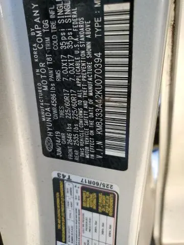 2019 HYUNDAI TUCSON LIMITED  