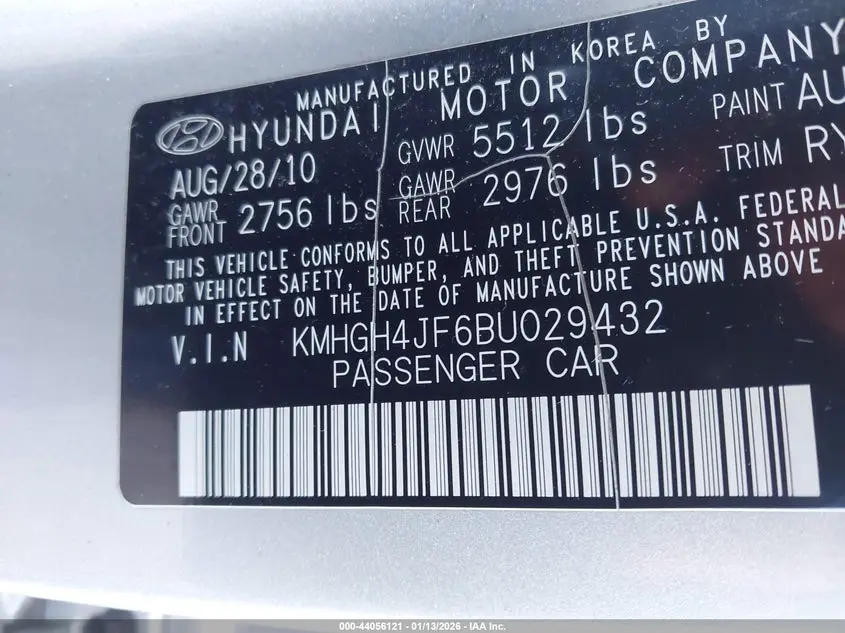 2011 HYUNDAI EQUUS SIGNATURE