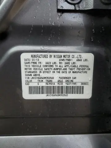 2013 INFINITI G37   