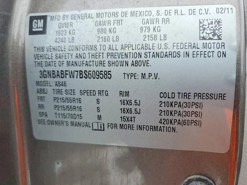 2011 CHEVROLET HHR LT  