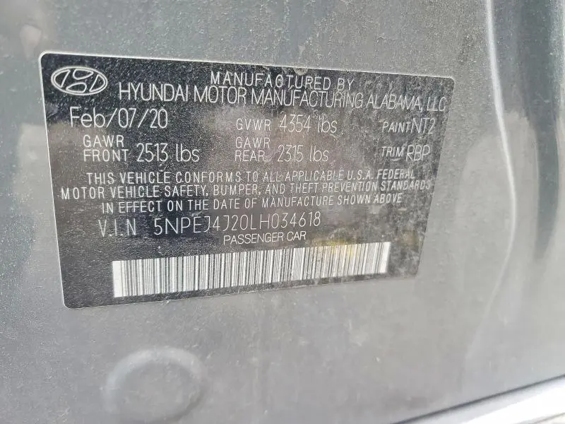 2020 HYUNDAI SONATA SEL PLUS  