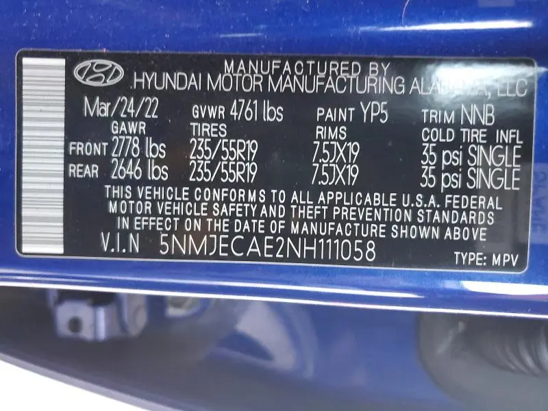 2022 HYUNDAI TUCSON LIMITED  
