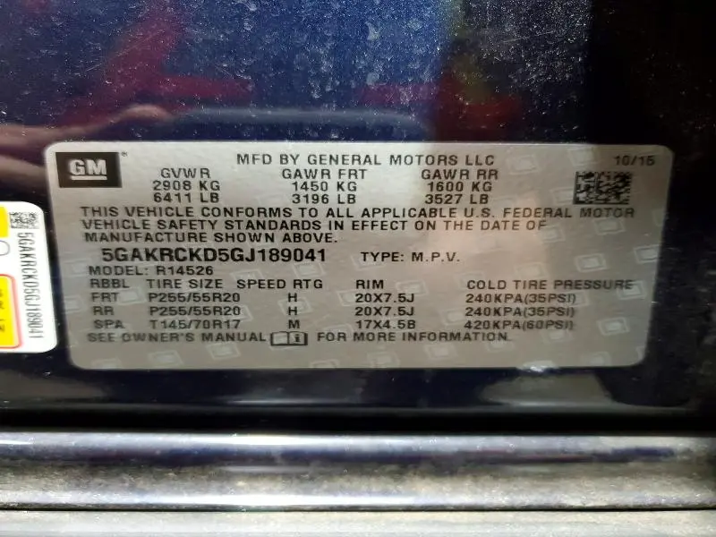 2016 BUICK ENCLAVE   