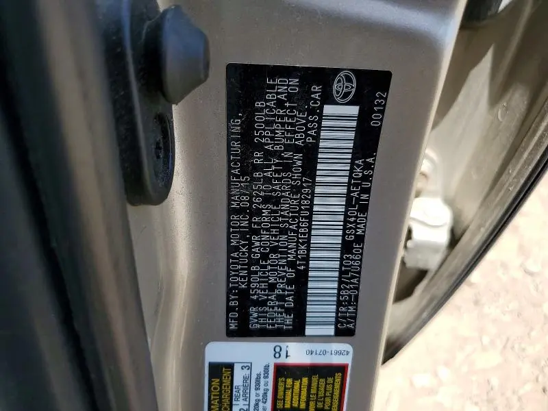 2015 TOYOTA AVALON   