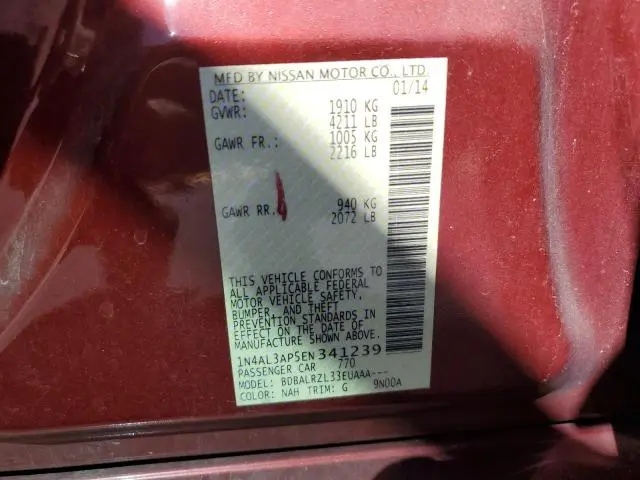 2014 NISSAN ALTIMA 2.5  