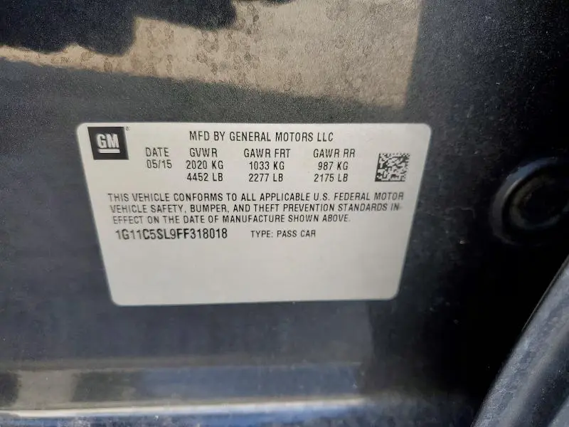 2015 CHEVROLET MALIBU 1LT  