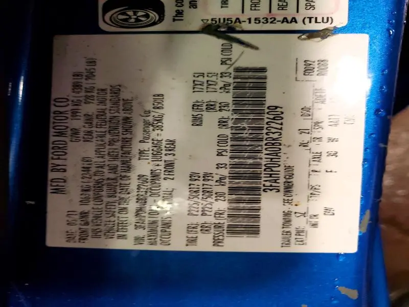 2011 FORD FUSION SE  