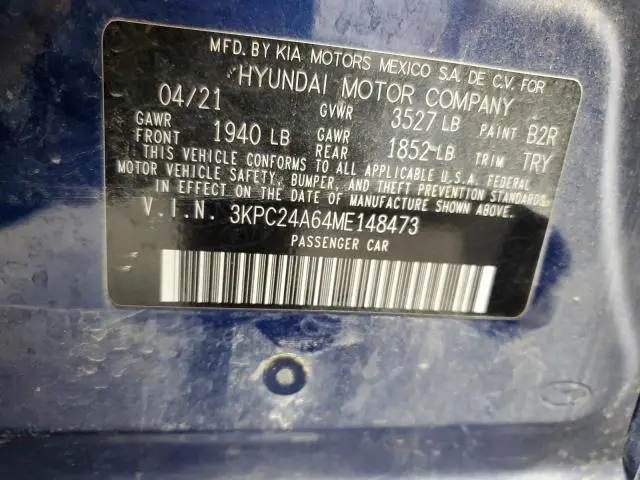2021 HYUNDAI ACCENT SE  